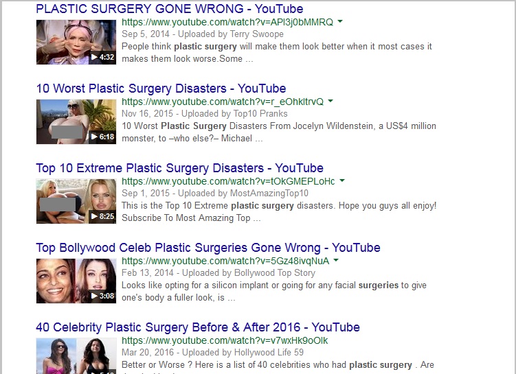 Google video results for - What is Plastic Surgery