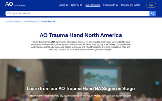 AONA trauma hand surgery webinars