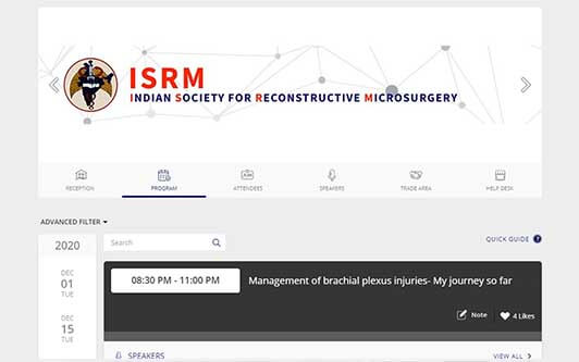 ISRM microsurgery plastic surgery India webinars